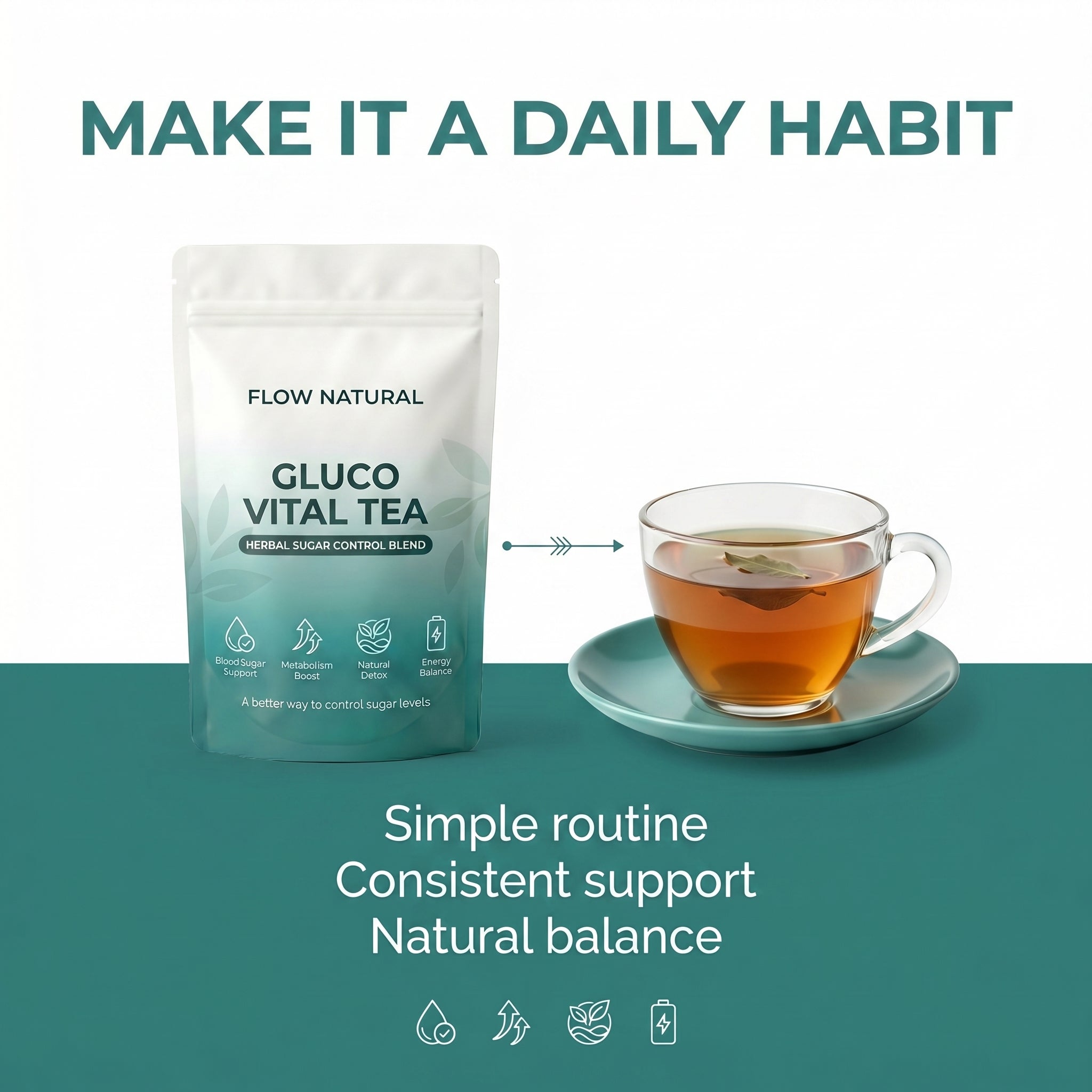 Gluco Vital Tea – Herbal Sugar Control Blend